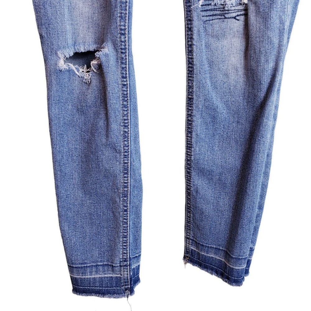 Twenty One Black Rue21 Mid Rise Skinny Flex Jeans Women's 3/4 Regular Blue - Picture 9 of 16